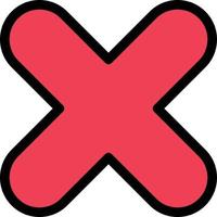 Delete Cancel Close Cross  Flat Color Icon Vector icon banner Template