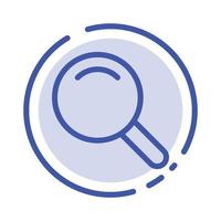 Expanded Search Ui Blue Dotted Line Line Icon vector