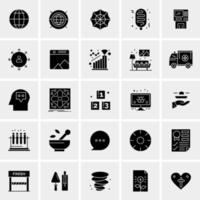 25 iconos de negocios universales vector ilustración de icono creativo para usar en proyectos relacionados con la web y dispositivos móviles