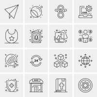 16 Business Universal Icons Vector Creative Icon Illustration to use in web and Mobile Related project