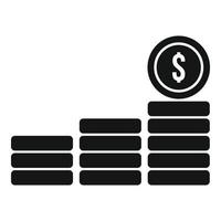 Restructuring dollar icon, simple style vector