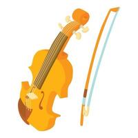 Contrabass icon, cartoon style vector