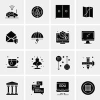 16 Business Universal Icons Vector Creative Icon Illustration to use in web and Mobile Related project