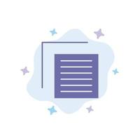 Document File User Interface Blue Icon on Abstract Cloud Background vector