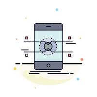 Api interface mobile phone smartphone Flat Color Icon Vector