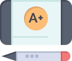 Best Grade Achieve Education  Flat Color Icon Vector icon banner Template