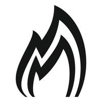 Fire flame icon, simple style vector