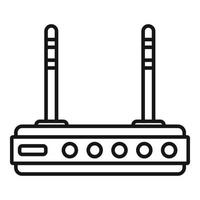 Wifi router icon, outline style vector