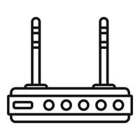 Wifi router icon, outline style vector