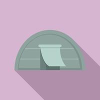 Immigrants tent icon, flat style vector