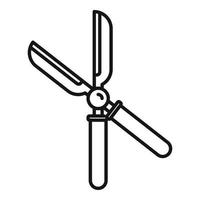 Garden scissors icon, outline style vector