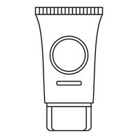 Cream tube icon, outline style vector