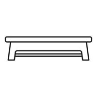 Bench icon, outline style vector