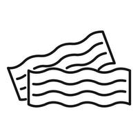 Bacon icon, outline style vector