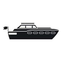 Big yacht icon, simple style vector