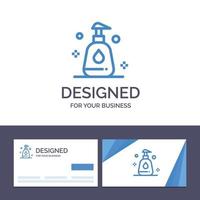 Creative Business Card and Logo template Cleaning Spray Clean Vector Illustration