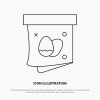 Egg Gift Easter Holiday Line Icon Vector