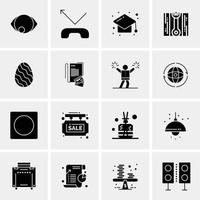 16 iconos universales de negocios vector ilustración de icono creativo para usar en proyectos relacionados con la web y dispositivos móviles