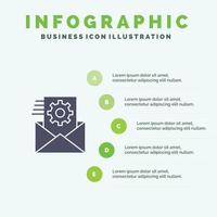 Data Data Integration Data Management Integration Solid Icon Infographics 5 Steps Presentation Background vector