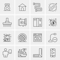 16 Business Universal Icons Vector Creative Icon Illustration to use in web and Mobile Related project