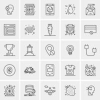 25 iconos de negocios universales vector ilustración de icono creativo para usar en proyectos relacionados con la web y dispositivos móviles