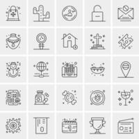 25 iconos de negocios universales vector ilustración de icono creativo para usar en proyectos relacionados con la web y dispositivos móviles