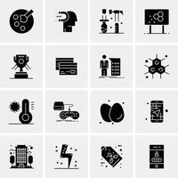 16 iconos universales de negocios vector ilustración de icono creativo para usar en proyectos relacionados con la web y dispositivos móviles