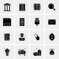 16 Business Universal Icons Vector Creative Icon Illustration to use in web and Mobile Related project