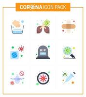Coronavirus Prevention 25 icon Set Blue mortality count aid infected bacteria viral coronavirus 2019nov disease Vector Design Elements