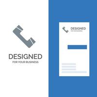 Call Contact Phone Telephone Grey Logo Design and Business Card Template vector