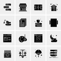 16 iconos universales de negocios vector ilustración de icono creativo para usar en proyectos relacionados con la web y dispositivos móviles