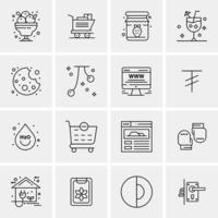 16 Business Universal Icons Vector Creative Icon Illustration to use in web and Mobile Related project