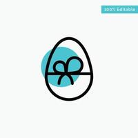 Egg Gift Easter Nature turquoise highlight circle point Vector icon