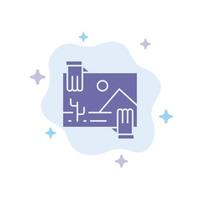 Contribution Distribution Dividend Image Photo Blue Icon on Abstract Cloud Background vector
