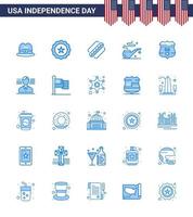 Pack of 25 creative USA Independence Day related Blues of security shield american american smoke Editable USA Day Vector Design Elements