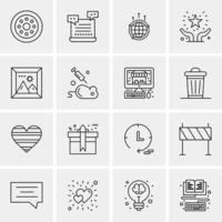 16 Business Universal Icons Vector Creative Icon Illustration to use in web and Mobile Related project