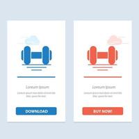 Dumbbell Fitness Gym Lift  Blue and Red Download and Buy Now web Widget Card Template vector