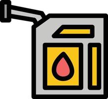 plantilla de banner de icono de vector de icono de color plano de estación de gasolina de coche