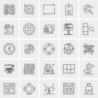 25 iconos de negocios universales vector ilustración de icono creativo para usar en proyectos relacionados con la web y dispositivos móviles