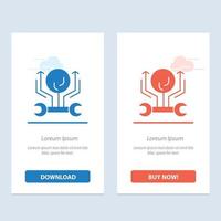 Development Engineering Growth Hack Hacking  Blue and Red Download and Buy Now web Widget Card Template vector