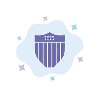 American Shield Security Usa Blue Icon on Abstract Cloud Background