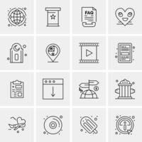 16 Business Universal Icons Vector Creative Icon Illustration to use in web and Mobile Related project