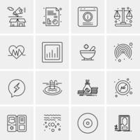 16 Business Universal Icons Vector Creative Icon Illustration to use in web and Mobile Related project