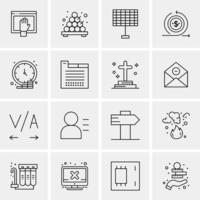 16 Business Universal Icons Vector Creative Icon Illustration to use in web and Mobile Related project