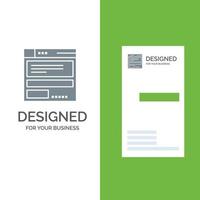 File Browser Computing Code Grey Logo Design and Business Card Template vector