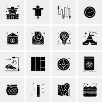 16 iconos universales de negocios vector ilustración de icono creativo para usar en proyectos relacionados con la web y dispositivos móviles