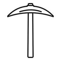 Pickaxe icon, outline style vector
