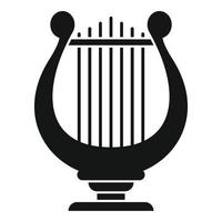 Harp acoustic icon, simple style vector