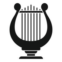 Harp acoustic icon, simple style vector