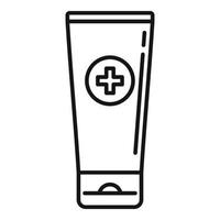 Antiseptic gel tube icon, outline style vector